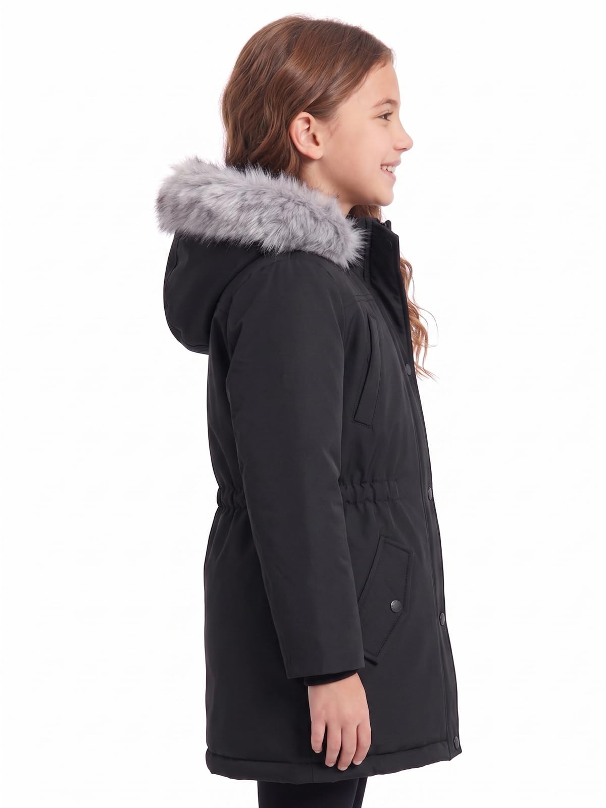 SOLOCOTE Cappotto Invernale regazza Impermeabile Pesante Sci Piumino Sintetico con Cappuccio Lungo Parka per Bambini