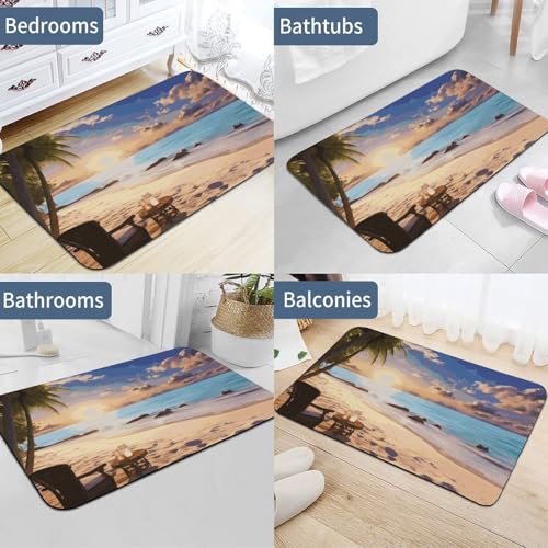 Tapis absorbant l'eau en diatomée imprimé plage romantique 60x39 - 6
