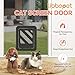 LIBBEPET Cat Door for Screen Door, Lockable Cat Screen Door for Cats & Small Dogs Up to 20 lbs, Magnetic Flap Opening 7 x 9 inches, Equipped with Interactive Cat Toy & Installation Tools, Black
