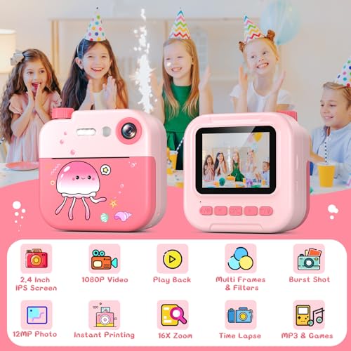image for LETSHAHA Kids Camera Instant Print - 1080P Digital Video Instant Camer