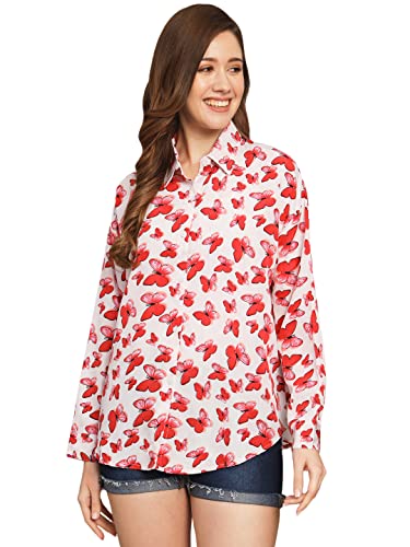 Image of FUNDAY FASHION Women Crepe - Loose Fit Casual Shirt
