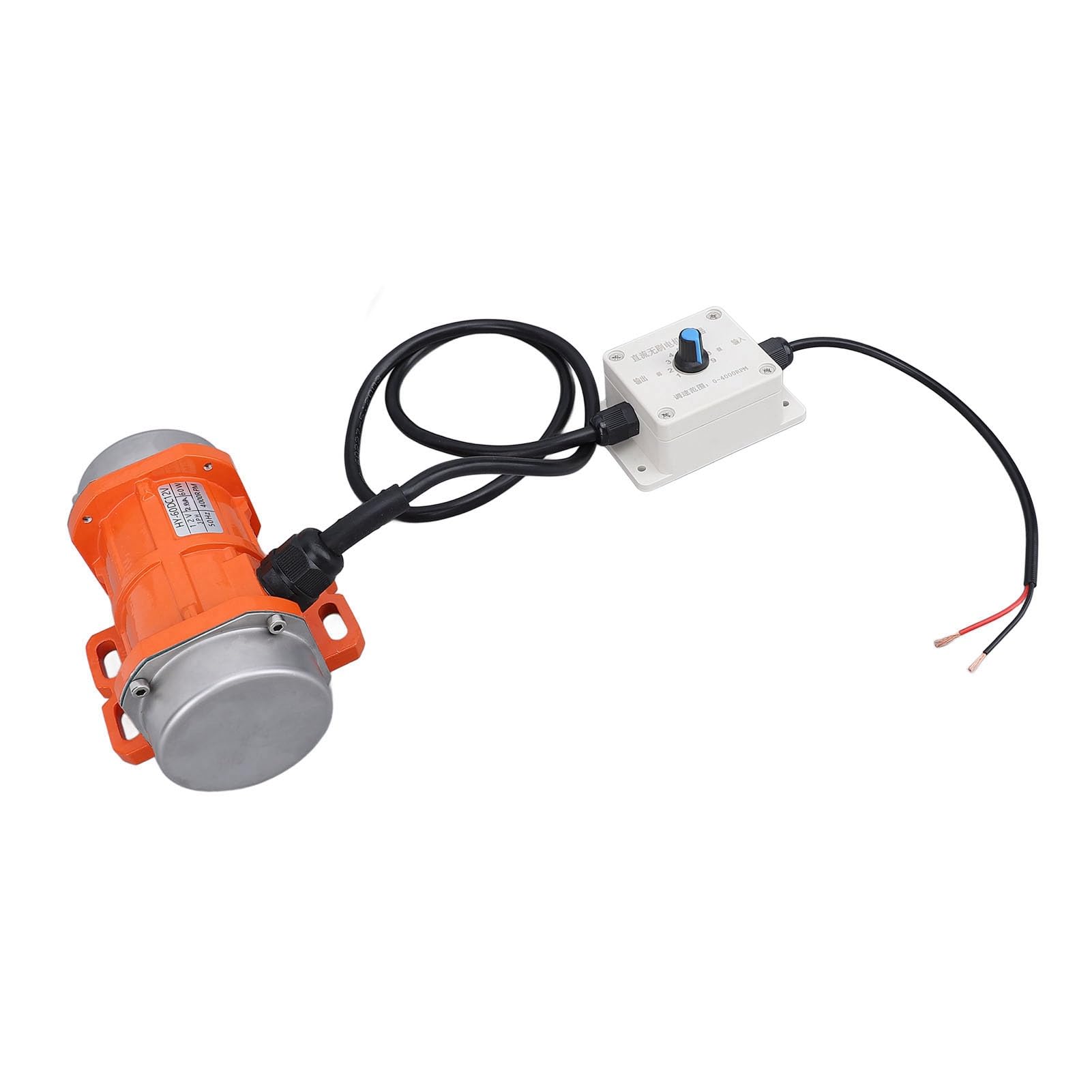 Motore Vibrante Elettrico da 3800 Giri/min, Vibratore per Calcestruzzo in Lega di Alluminio con Regolatore di velocità, Efficiente e Silenzioso per l'edilizia e l'estrazione Mineraria (60W)