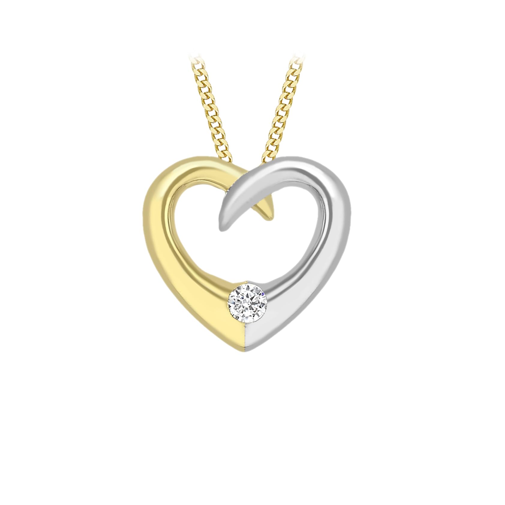 CARISSIMA Gold Collar de mujer con oro bicolor de 9 quilates (375/1000), circonita, 46 cm