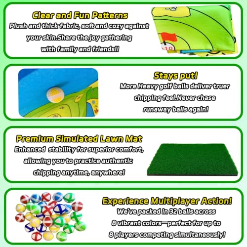 Airaperto Golf Chipping Game with 5 x 5 FT Battle Target Mat Training Set - image 9