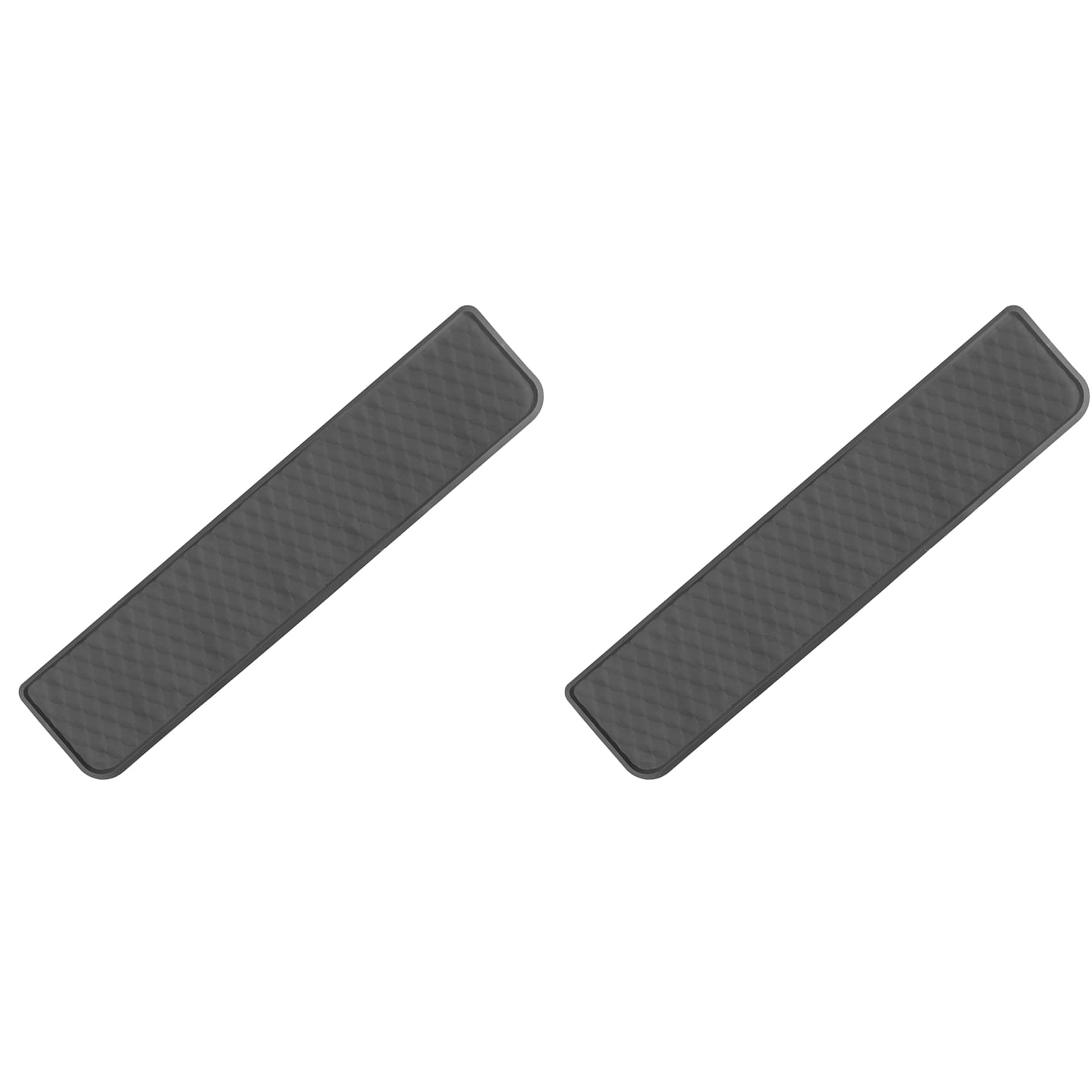 Aundhegrtt 2pcs 37.4x8.5in Refrigerator Spill Mat, Silicone Under Refrigerator Floor Protector Tray Drip Anti-Slip
