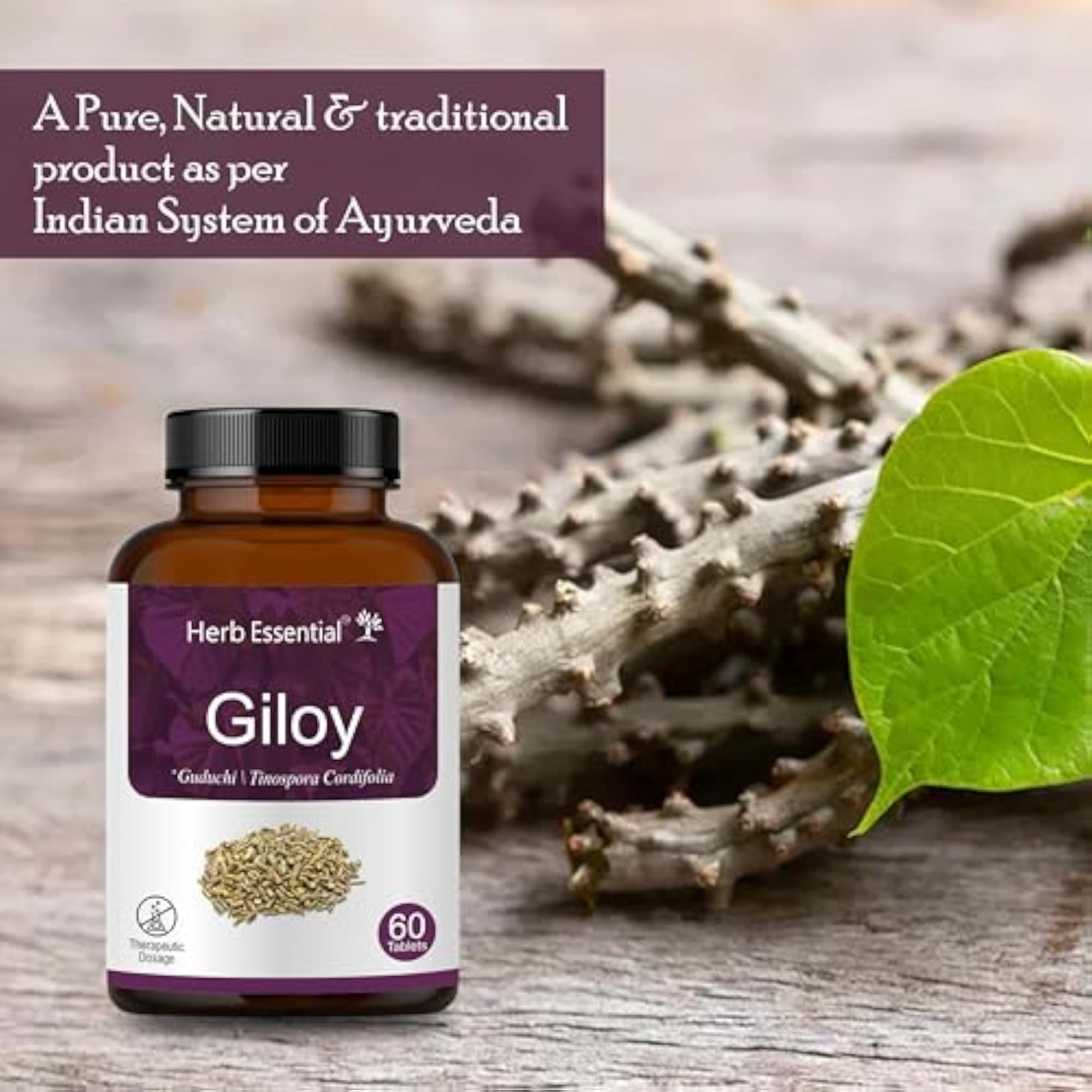 Herb Essential Giloy 500mg Tablets, Boost Immunity