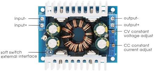 LANTRO JS DC Wandler Buck Boost Converter DC5-30V auf 1,25-30V Einstellbares Step Up/Down Spannungsregler