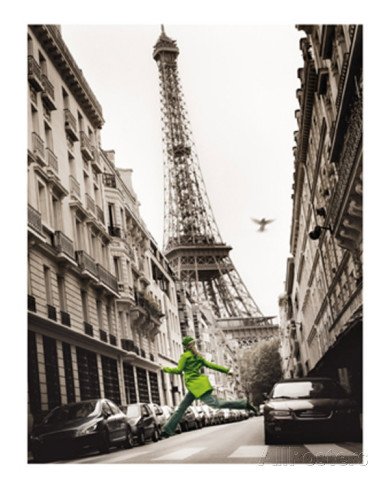 Affiche Big Jump In Paris poster 60x80 cm T. Krusselmann art mural contemporain