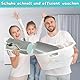 Schuhwaschbeutel Waschmaschine 2Pcs, Wiederverwendbarer Waschbeutel, 360° Reinigungsflusen für alle Schuharten und -größen, 39 * 19cm Neu AufgerüStet Sneaker Waschbeutel (Grau)