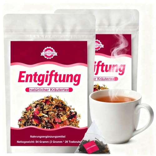 Detox Tee zum Abnehmen, Abnehmentee, 56 Tage Cleanse Weight Loss, Tea Natürliche Kräutermischung, Körper formender Tea, Sanfte Entgiftung und Reinigung, 100% Vegan