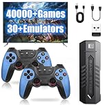 Retro Video Game Console, 4K Wireless Gaming Console Stick, 50 Emulators, HD HDMI TV Plug and Play TV Video Games(X2(128g))