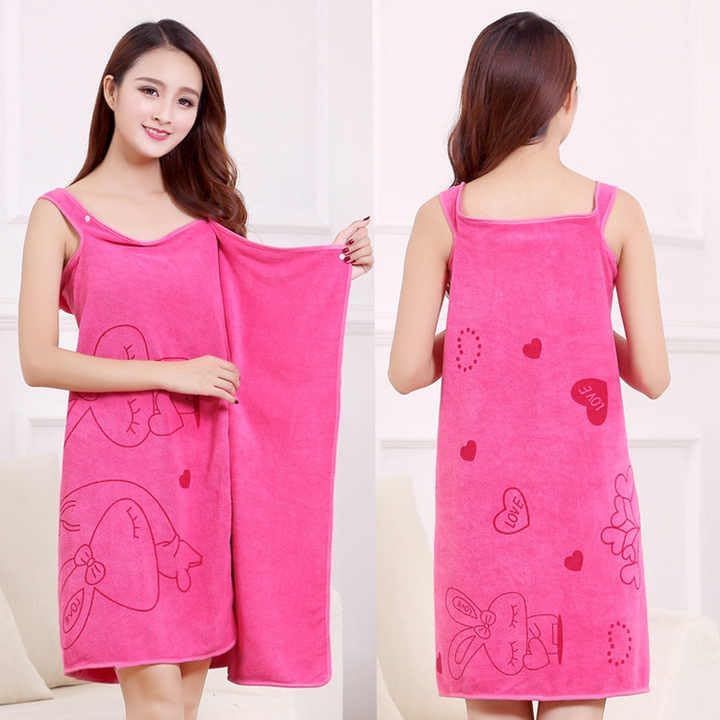 Image of MORADO� Microfiber Bathing Wearable Magic Towel /Bath Towel /Beach and Spa Bathrobe /Bathroom Towel Dress with Straps for Girls & Women 300 GSM