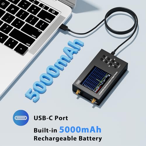 Image of RF Spectrum Analyzer SSA-6G 3.2inch Touch Screen 5000mAH Signal Generator 35MHz-6200MHz Handheld Spectrum Analyzer PC Control for WiFi 2G 4G LTE CDMA GSM Signal