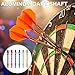 YELARXI Dart Shafts for Steel Tip, Medium 2BA Thread Aluminum Dart Shaft Set with Rubber Ring Replacement Accessories for (Darts Training/Sharpener), 45mm & 19 Set & Black/Silver/Purple