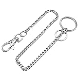 Une solution à la fois fonctionnelle et esthétique pour garder vos clés et votre portefeuille à portée de main. Cette chaîne se fixe solidement à votre ceinture ou à une boucle de pantalon à l'aide d'un mousqueton métallique. L'anneau intégré permet d'y attacher plusieurs clés, évitant ainsi de devoir les détacher pour les utiliser. Vous gagnez ainsi en praticité et réduisez les risques d'égarer vos objets importants.