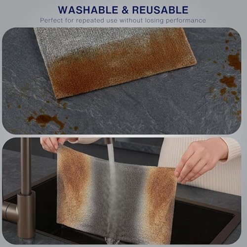 Image of Solitude 20 Pack Microfiber Cleaning Cloth Roll | Reusable Tear Away Towels 25x25 cm | Lint-Free for Car & Home Cleaning Cloth