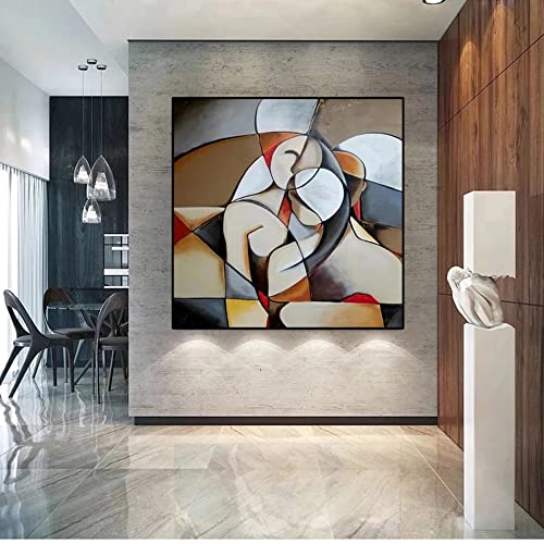 PYROJEWEL Picasso célèbre Peinture Abstraite rêve Femme HD Impression Toile Mur Art Affiche pour Salon décor à la Maison Photo 80x80 cm sans Cadre, 80x80cm