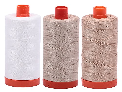Fils Aurifil 50 WT en coton égyptien pour éviter les casses de fil à la machine