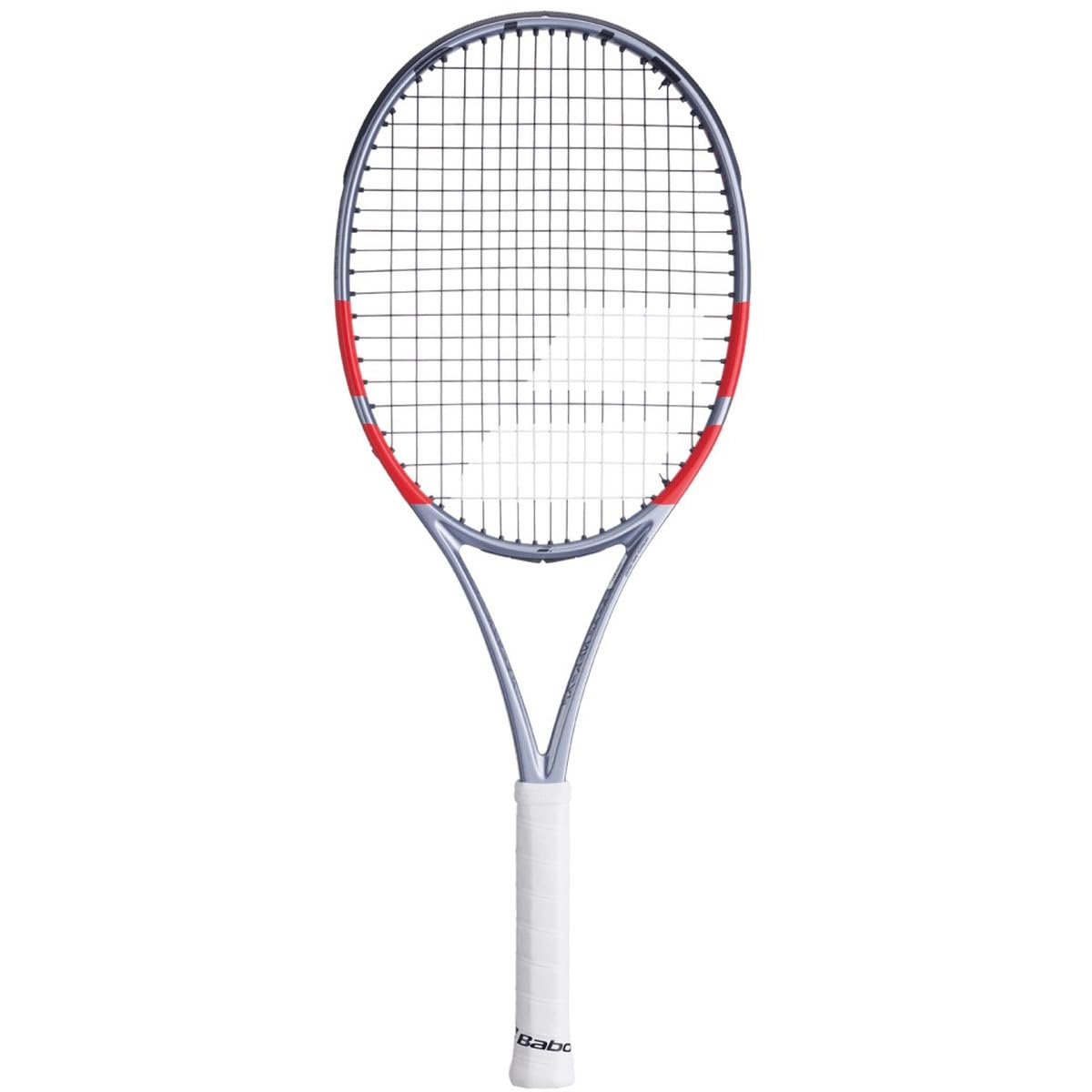 Babolat, Pure Strike TU Tennis Racket - White/Red/Black, Youth 140-150cm, Precision Stability, Hybrid Frame, Balanced Power and Control, Transition to Adult Rackets