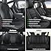 Geamoi Universal Leather Car Seat Covers, Full Set Seat Covers for Cars Trucks SUV Pick-up, Black Waterproof Automotive Seat Covers Protectors Include Front and Rear (Black)