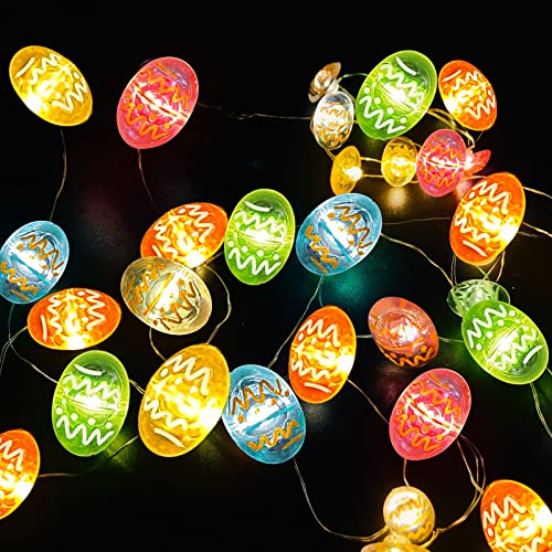 Turnmeon 10 Ft 40 Led Easter Lights Decorations Easter Eggs Battery Operated String Lights Copper Wire Fairy Spring Easter Decorations For Home Indoor Outdoor Window Tree Easter Party Hunt Decor #TOP14