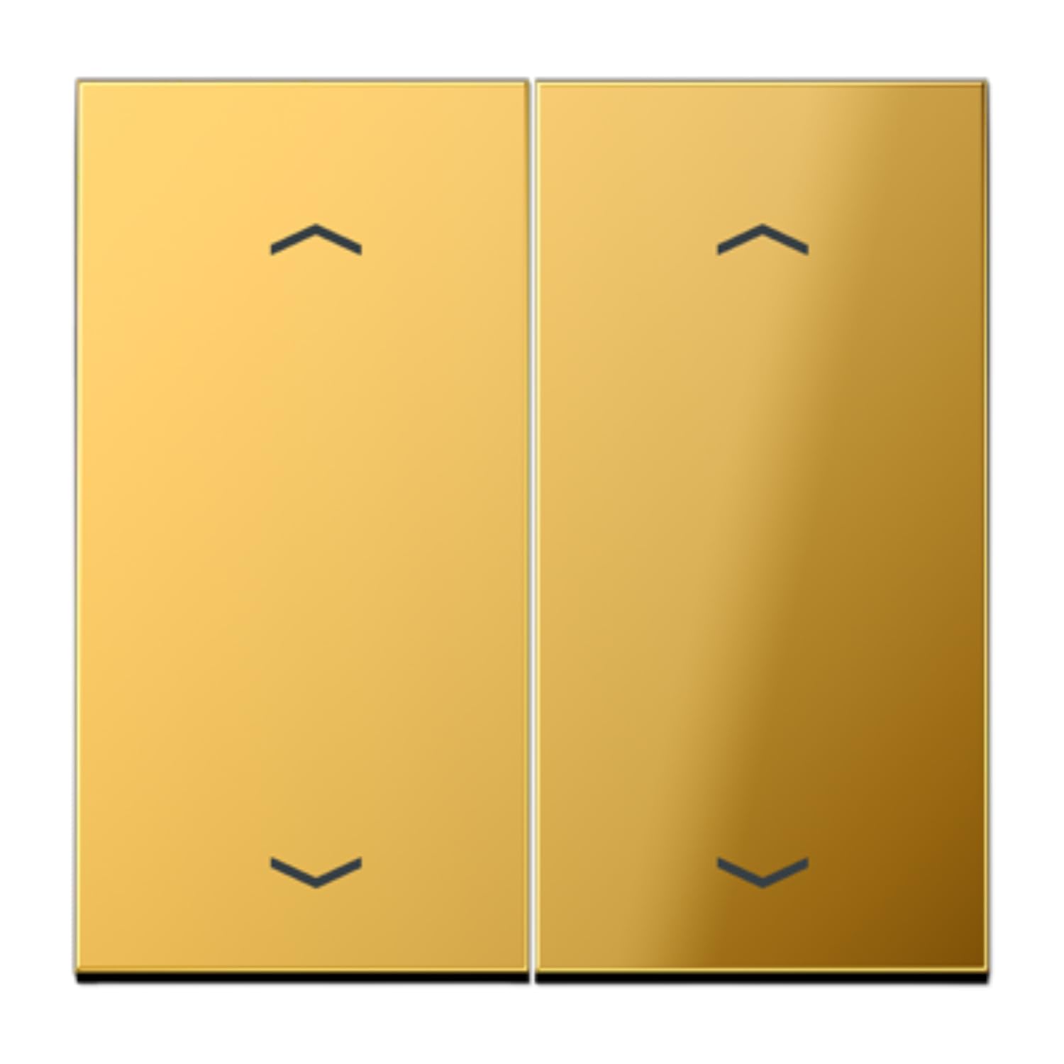 Bouton poussoir double volet LS doré JUNG GO102P pour commande de stores - 2