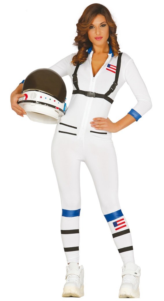 Guirca-GUI84947 Disfraz adulta astronauta, Color blanco, S-M (84947.0)