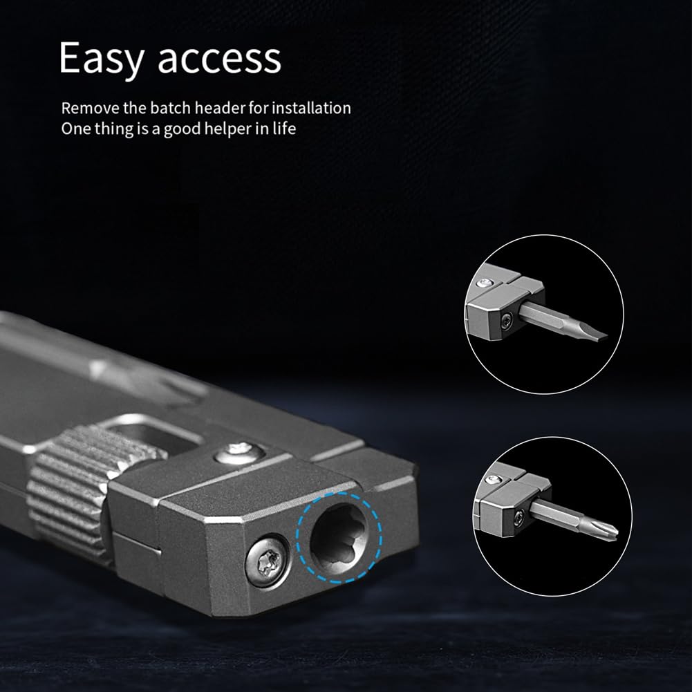 Wisyurt Titanium Alloy Mini Adjustable Spanner Wrench, Multitool Portable Repair Tool for Outdoor Use,Multifunctional Tool - Image 4