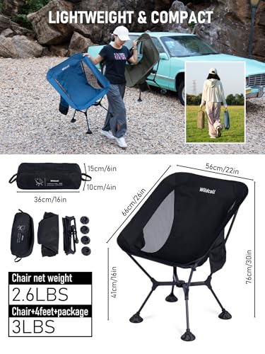 Silla de Camping Plegable Ligera WildCall con Montura de Montaje Rápido miniatura 3