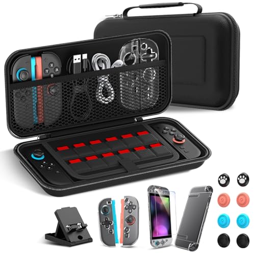 Switch2�Ή� �P�[�X Sungale �ی�J�o�[ ���[�P�[�X�{�K���X�ی�t�B�����{�X�e�B�b�N�L���b�v8���{���̎��݌v TPU&PC�ގ��{�X�^���h ��e�� ���[�o�b�O 12�Q�[���J�[�h�X���b�g �ϏՌ� �h�o �h�� �S�ʕی� �����^�� ���s Switch