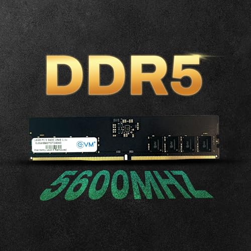 Image of EVMT 16GB DDR5 5600MHz Desktop RAM - High-Performance Memory Module, 288-Pin, CL19, 1.1V,-10-Years Warranty(EVMT16G5600U88P)