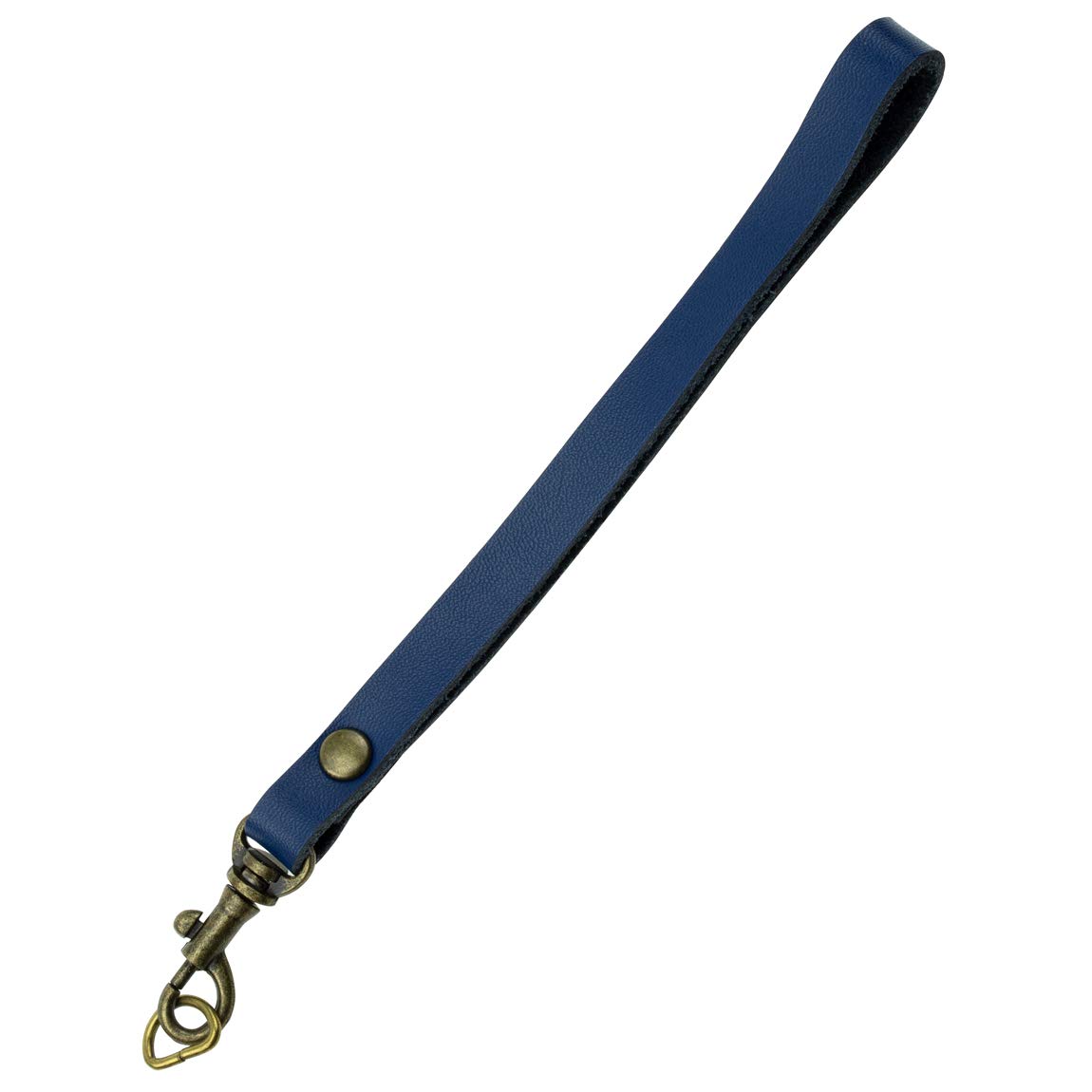 A Allzedream Unisex Blue Allzedream Genuine Leather Wristlet Strap Replacement Clutch Purse Key Wrist Lanyard - Medium