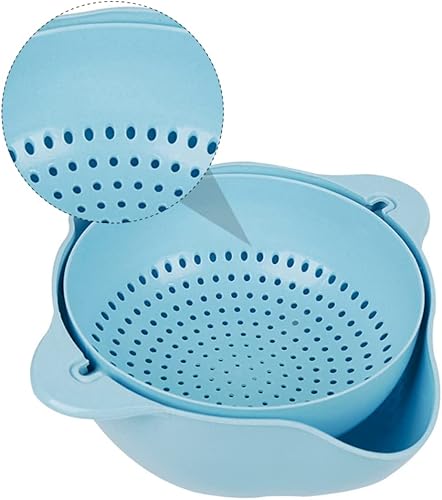 Miniatura 8 de Alipis Cesta de plástico para frutas, cesta escurridor de arroz, colador de lavado, colador de verduras, cocina, cesta de drenaje de plástico,