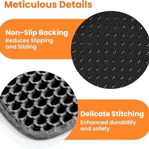 Image of Emily Pets Cat Litter Mat | Double Layer Honeycomb Design with Large Holes | Waterproof, Non-Slip & Easy to Clean