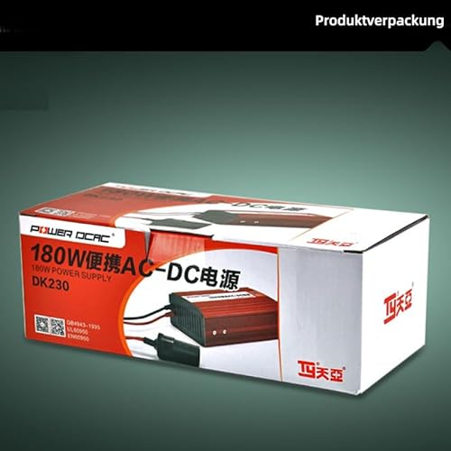 Spannungswandler 230v auf 12v| 15.1A 180W| KFZ Netzadapter, Netzadapter zigarettenanzünder Steckdose.Adapter Zigarettenanzünder Steckdose