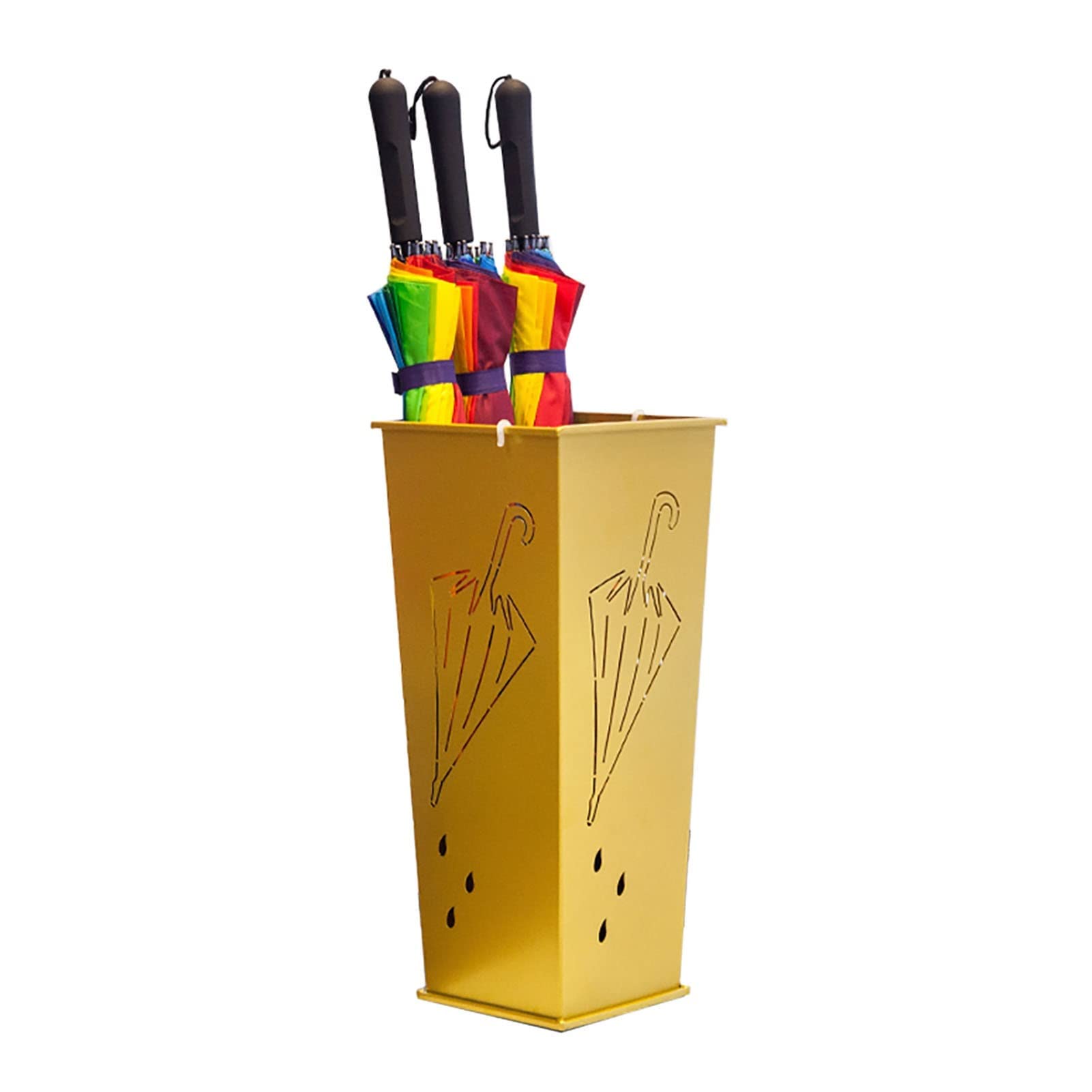 Porte-parapluies seau en métal de style nordique avec bac d'égouttement