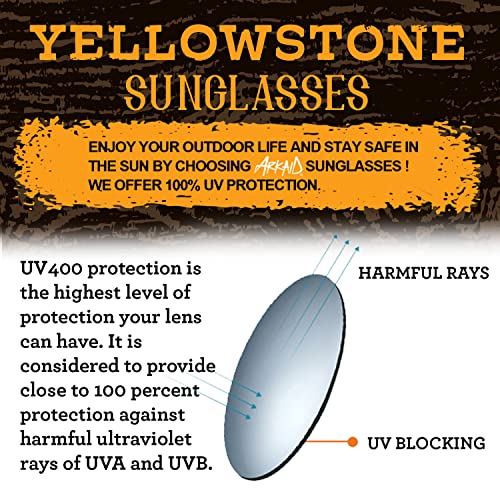 Óculos de sol Yellowstone - inspirados no seu personagem favorito Dutton Ranch, Aviador quadrado dou