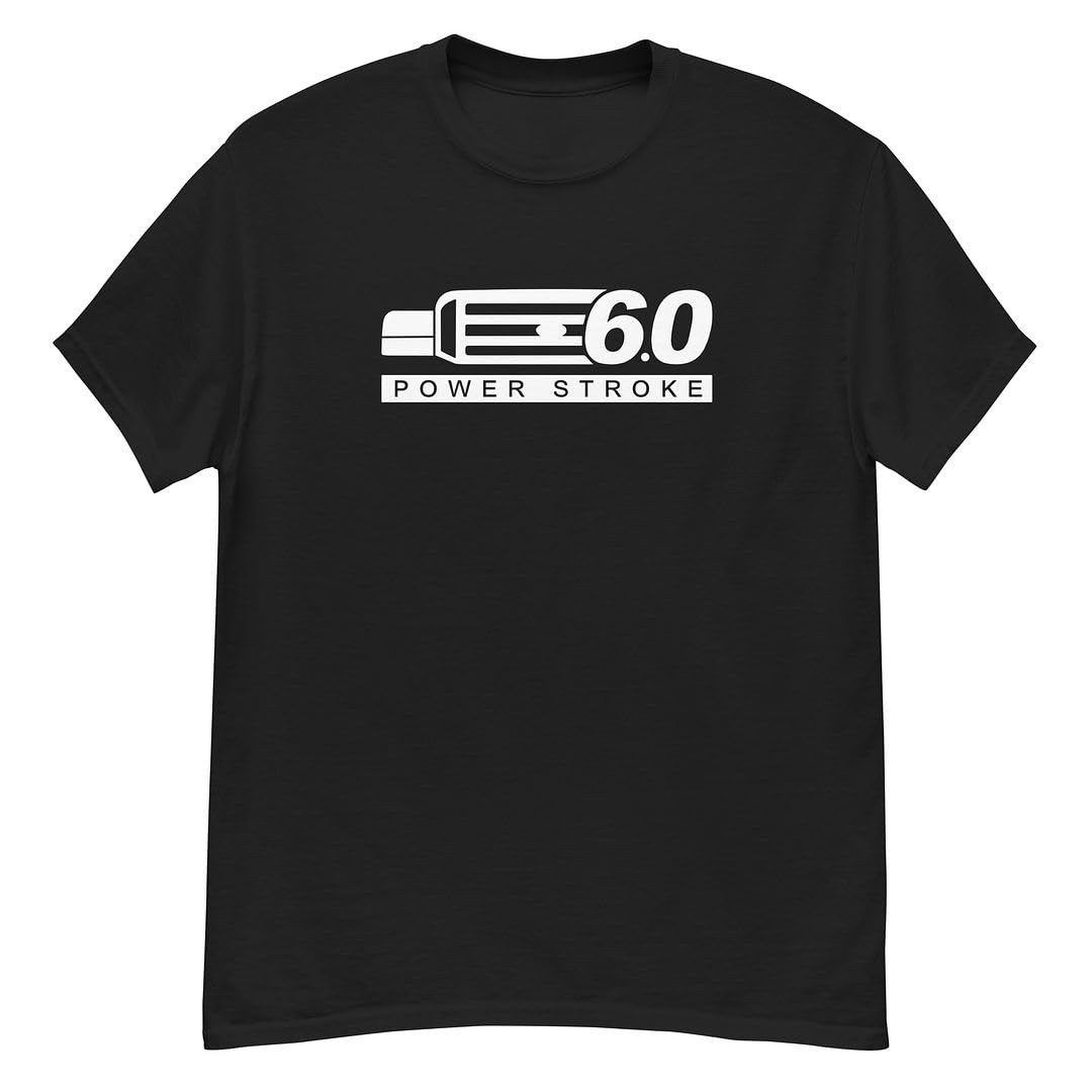 6.0 Power Stroke T-Shirt, Mens Diesel Truck Shirt with F250 Grille
