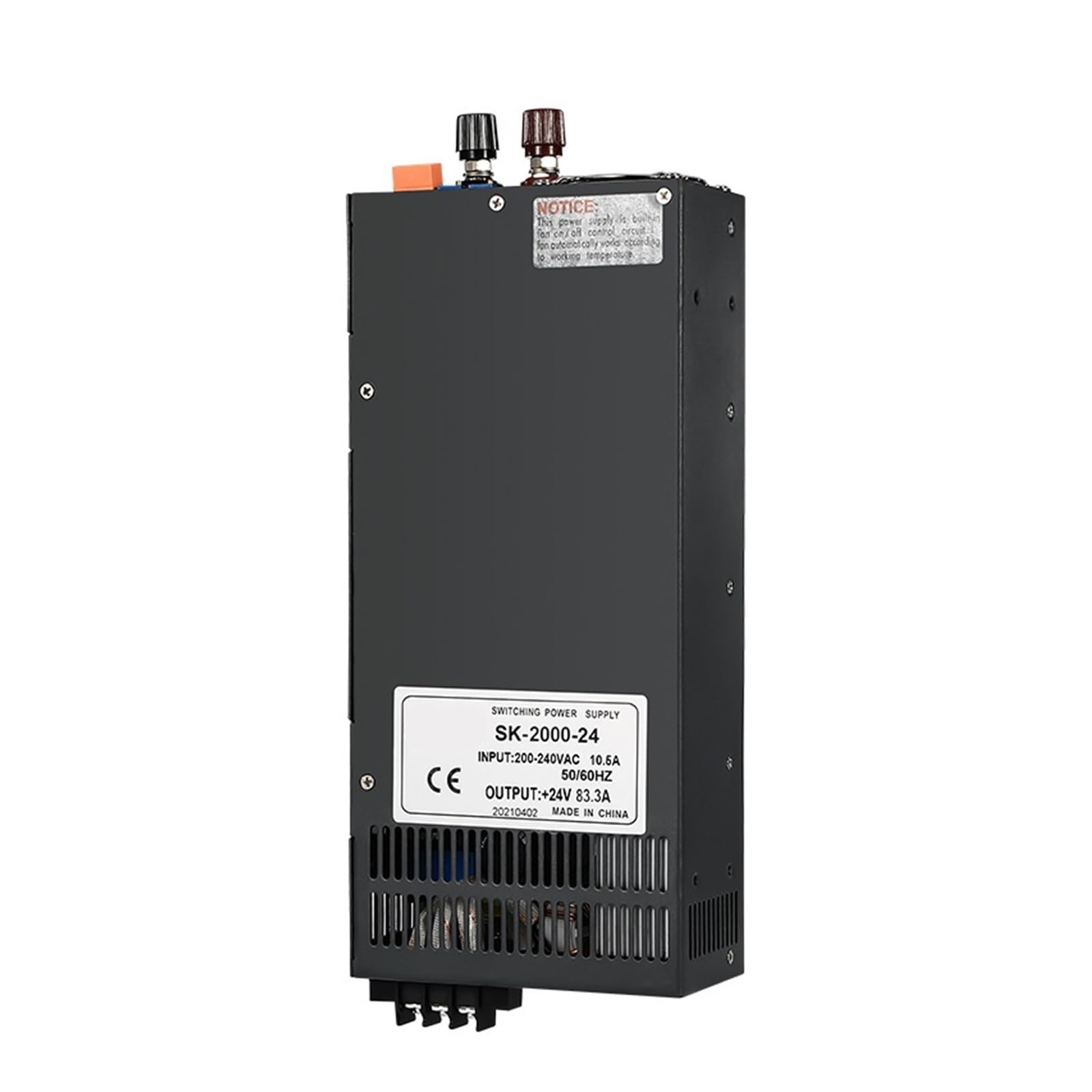 Zasilacz przełączany SK2000 2000 W, 0-12 V, 24 V, 36 V, 48 V, 60 V, 80 V, 110 V, 220 V AC/DC, regulowane napięcie, prąd o dużej mocy. | 0-220v 9a-2000W, 220V