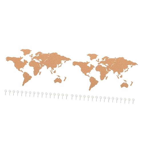 Abaodam 2 juegos de tablero de madera con mapa del mundo, pósteres de viaje vintage, decoración del hogar, decoración de viaje, alfiler, póster de
