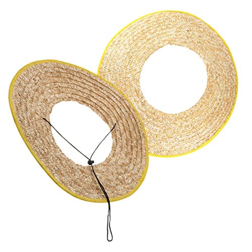 Uonlytech 2pezzi Visiera Parasole Per Casco Di Sicurezza Realizzati in Paglia Di Grano Leggeri e Resistenti Per Giardinieri Operai Edili e Protezione Solare