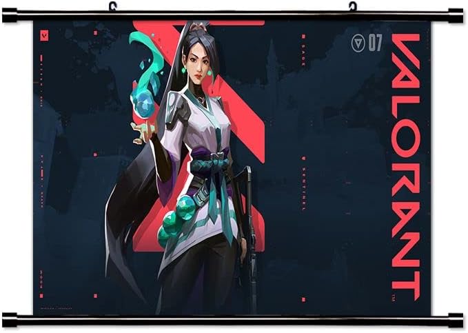Valorant - Póster de tela para pared de videojuegos (32 x 18 pulgadas) VG Valorant, 12 (L)