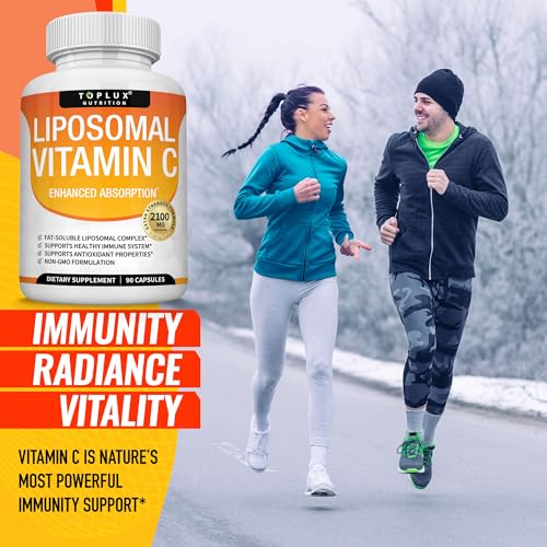 Liposomal Vitamin C 2100mg High Absorption Fat Soluble VIT C - Immune Support Collagen Booster Immunity Defense & Powerful Antioxidant, MCT Oil & Sunflower Lecithin, Acsorbic Acid, Vegan Non-GMO - Thumbnail 6