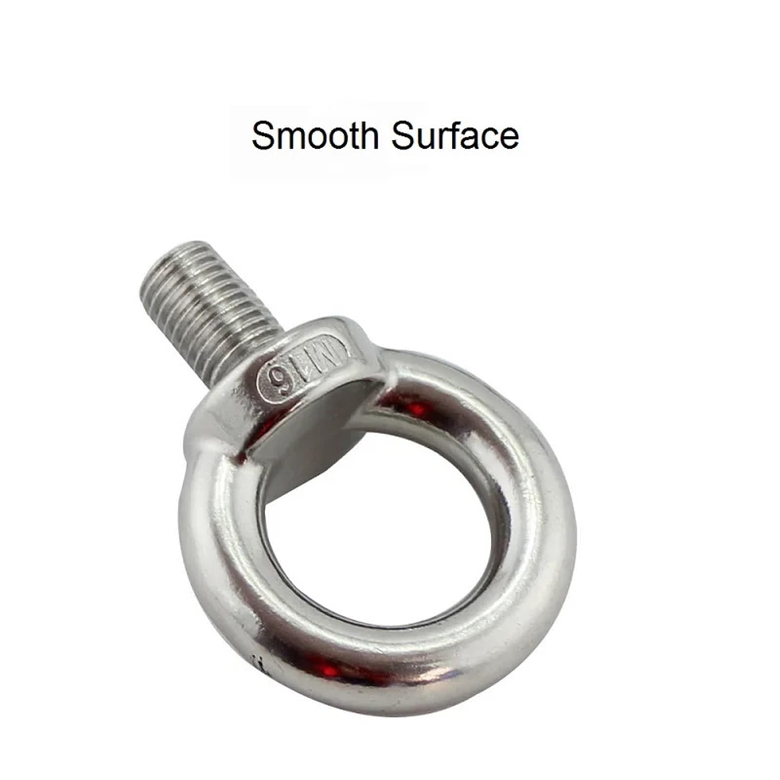 Tornillo De Anillo De ElevacióN M6 M8 M10 M12 Tornillo de cáncamo elevación astilla acero inoxidable 304 resistente for cable(5PCS,M12)