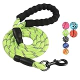 REFLECTANTE PARA LA SEGURIDAD NOCTURNA: Las correas para perros de hilos altamente reflectantes lo mantienen seguro y visible en sus paseos nocturnos. Disfrute paseando con sus perros por la noche con hilos reflectantes de seguridad. El cierre giratorio resistente de 360 grados sin enredos le da a su perro la mejor libertad.
