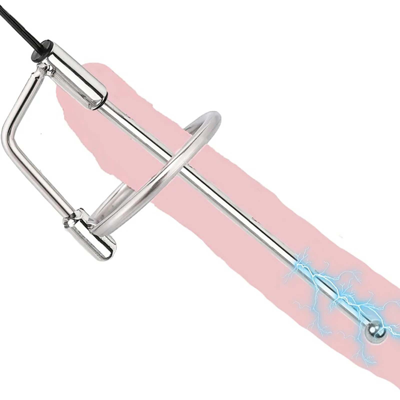 Asta sonora in acciaio inossidabile con controller, set fitness per barella di stimolazione speciale maschile -D17IT (B:10mm)
