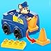 MEGA BLOKS Paw Patrol Chase's Patrol Car Building Set with 1 Chase Figure, 10 Blocks and Special Pieces, Toy Gift Set for Ages 3 and Up