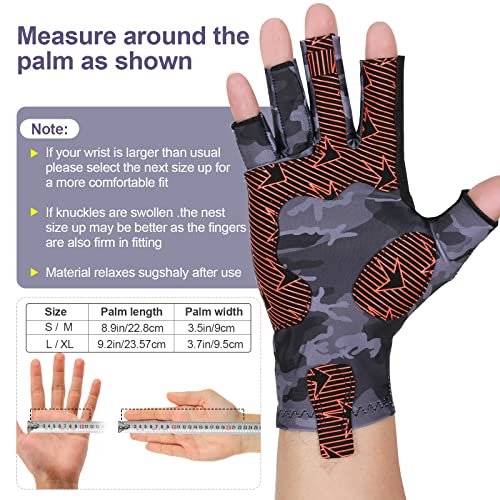 Eicolorte Camouflage Fishing Gloves With Silicone Anti-Slip Design - Comfortable, Breathable Fishing Gloves With Sun Protection #TOP3