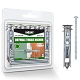 Drywall Toggle Anchor Bolts Kit, Heavy Duty Self-Drilling Anchor with #8 x 2-1/4 Phillip Screws - Easy Hanging with Strong Holding Power - Holds Up to 100 Lb. (10 Pack)