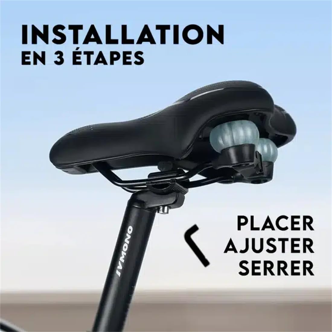 InnoTry ERGOSEAT — Adieu Les douleurs à vélo Selle de vélo pour la Ville et l'extérieur Confortable bicycleseat